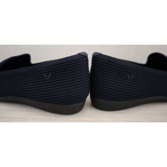 Vivaia Women Sz EUR 36.5 US 6 Navy Samantha Walker Square-Toe Knit Loafers - Picture 13 of 16